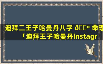 迪拜二王子哈曼丹八字 🐺 命理「迪拜王子哈曼丹instagram」